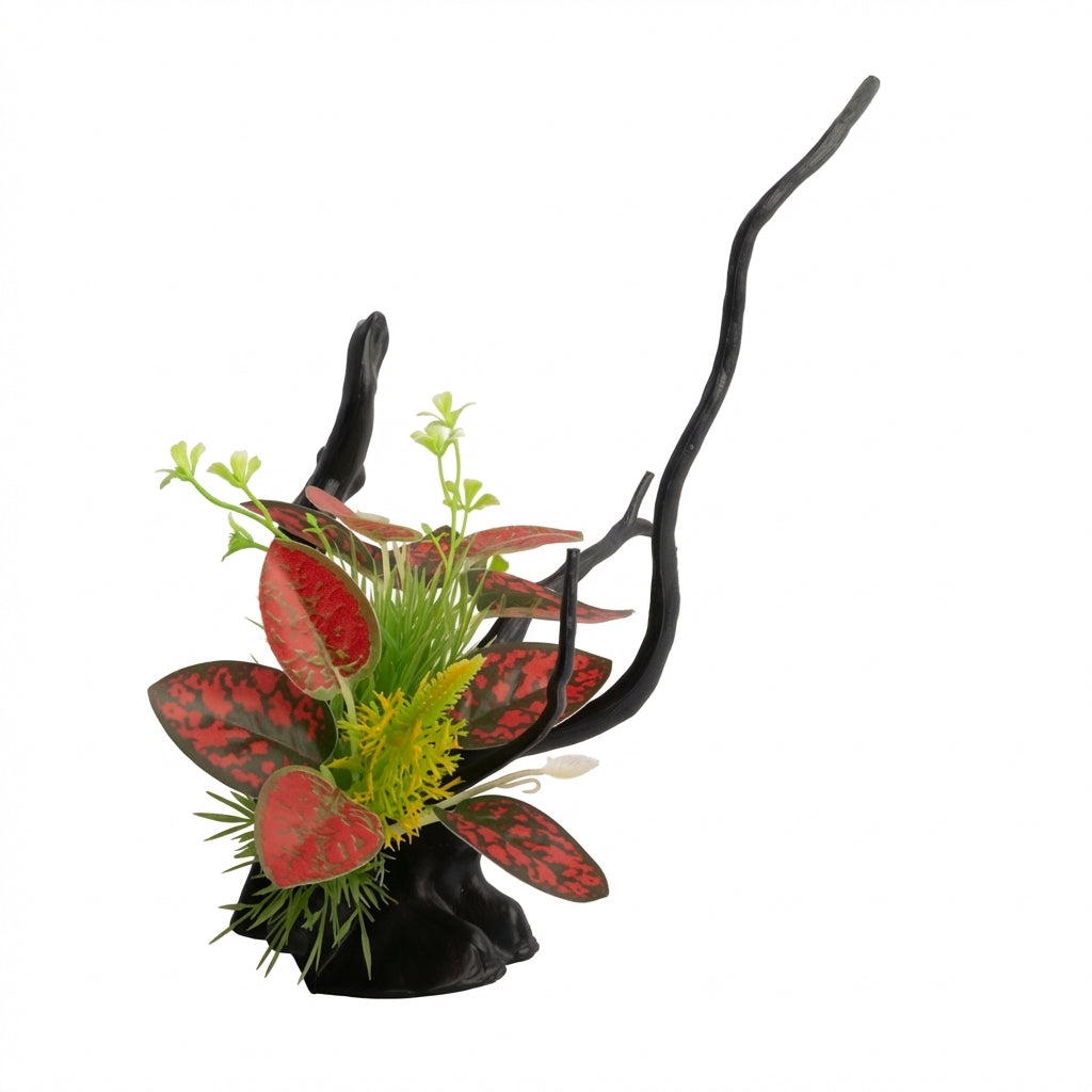 Artificial Aquarium Branch Plant Ornament with Resin Base – 181 Series