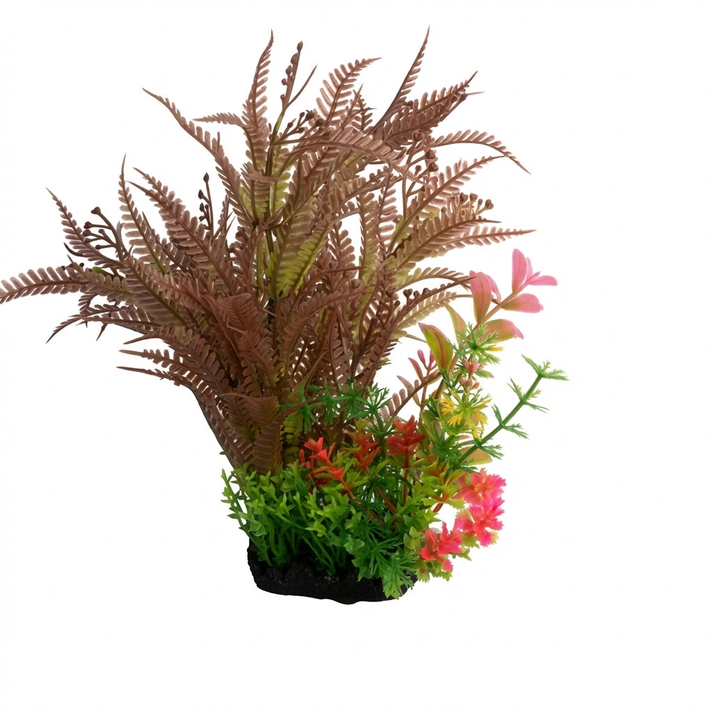 22614 Series Artificial Aquarium Plant Decoration – 22 cm / 8.7 in, 120 g Resin Base