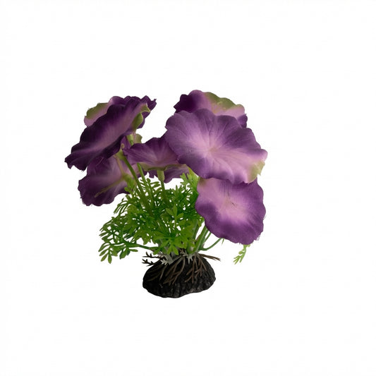 Artificial Aquarium Fabric Leaf Plant Ornament with Plastic Base – 100 Series