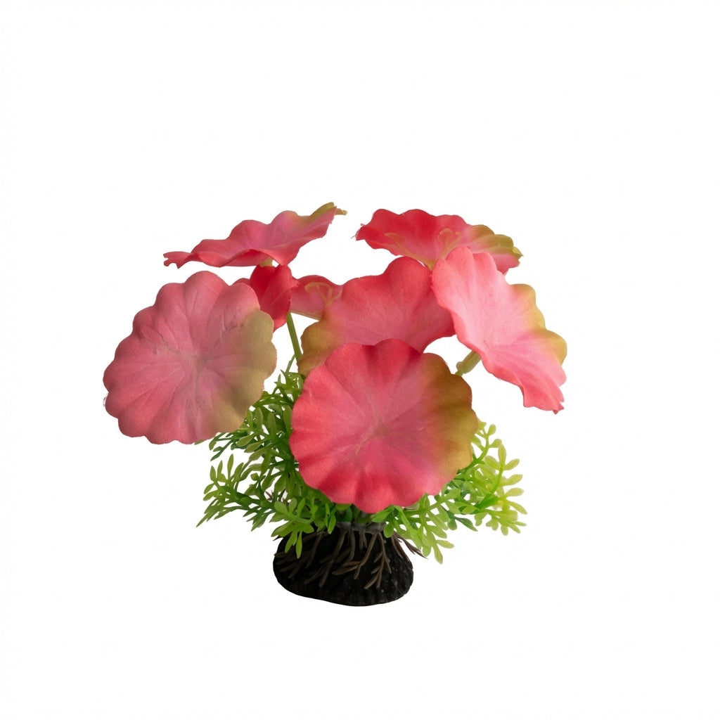 Artificial Aquarium Fabric Leaf Plant Ornament with Plastic Base – 100 Series