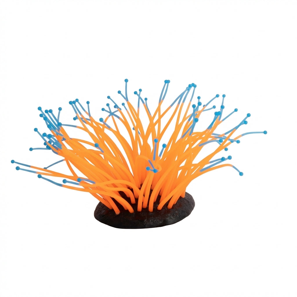 Silicone Tentacle Sea Anemone Aquarium Ornament with TPR Base – 1013 Series