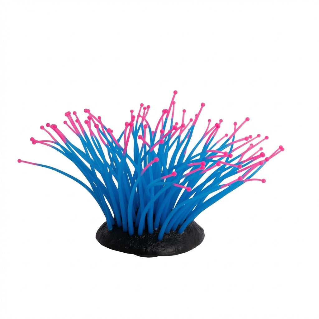 Silicone Tentacle Sea Anemone Aquarium Ornament with TPR Base – 1013 Series
