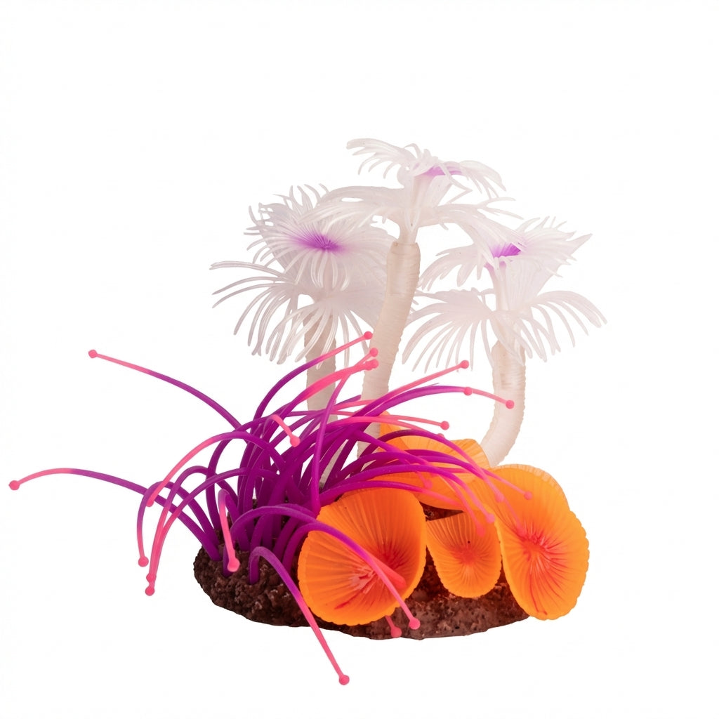 Colorful Silicone Aquarium Plant Ornament – 15 cm