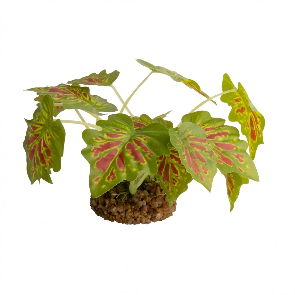 Artificial Aquarium Variegated Leaf Plant Ornament – Large Leaf Series
