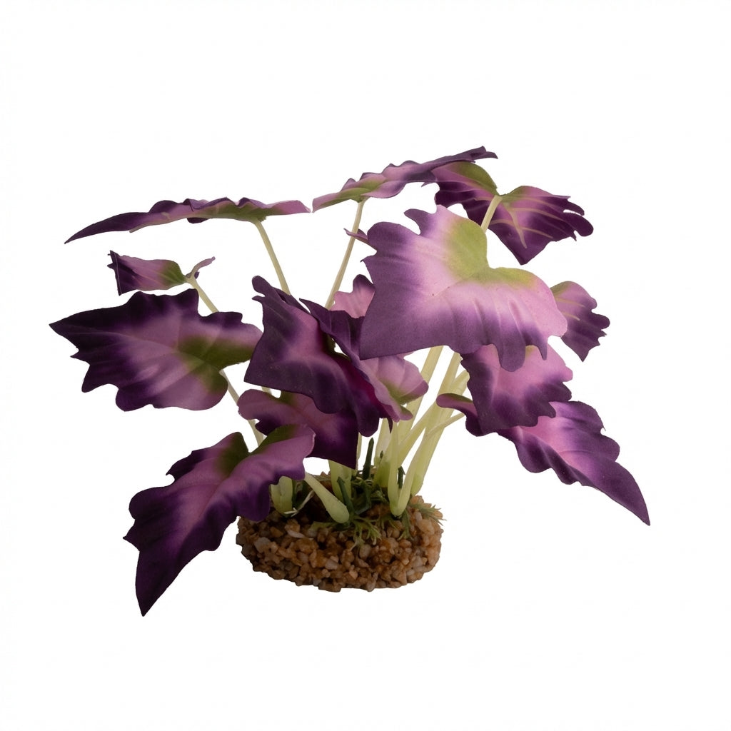 Artificial Aquarium Variegated Leaf Plant Ornament – Large Leaf Series