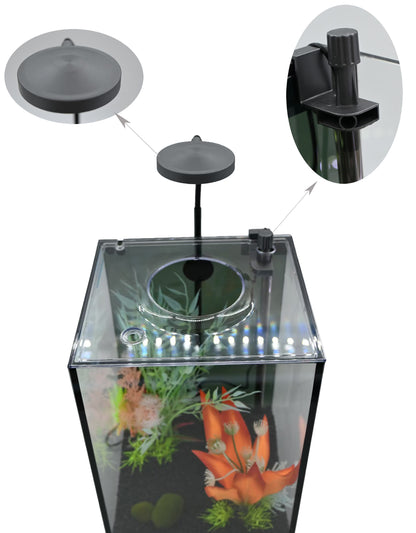 2.85 Gallon Rotating Glass Aquarium Kit with LED Light