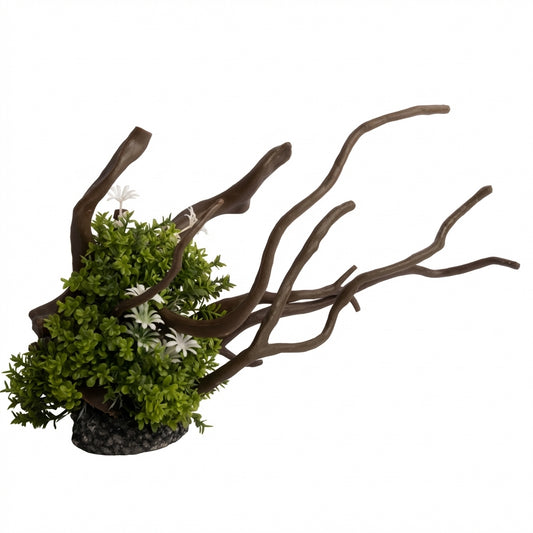 Artificial Aquarium Extended Branch Plant Ornament with Resin Base – 203 Series