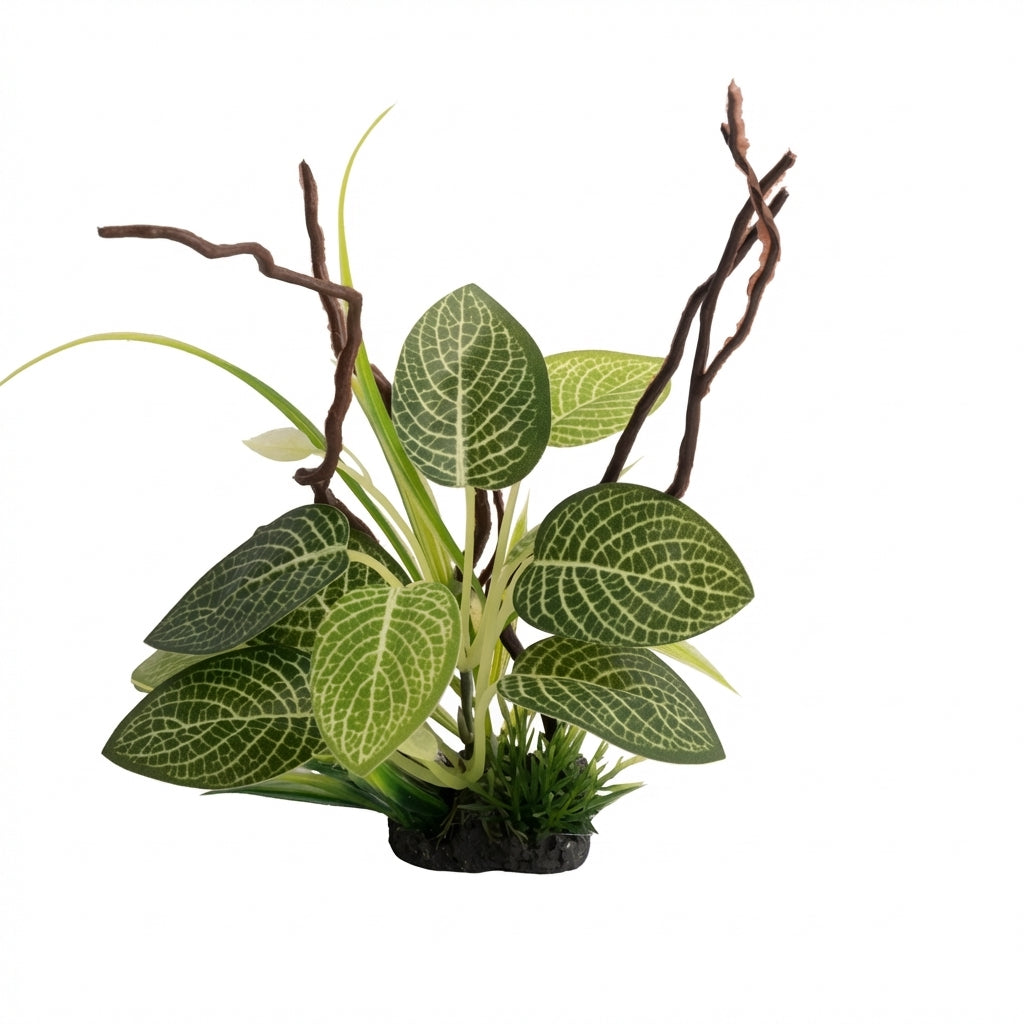 Artificial Aquarium Branch Plant Ornament with Resin Base – 204 Medium Series