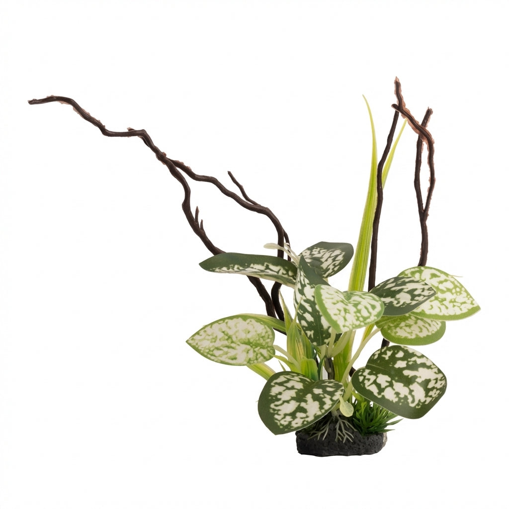 Artificial Aquarium Branch Plant Ornament with Resin Base – 204 Medium Series