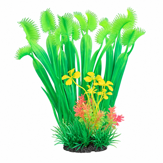 20616 Series Carnivorous Plant Style Artificial Aquarium Decoration – 20 cm / 7.9 in, 120 g Resin Base