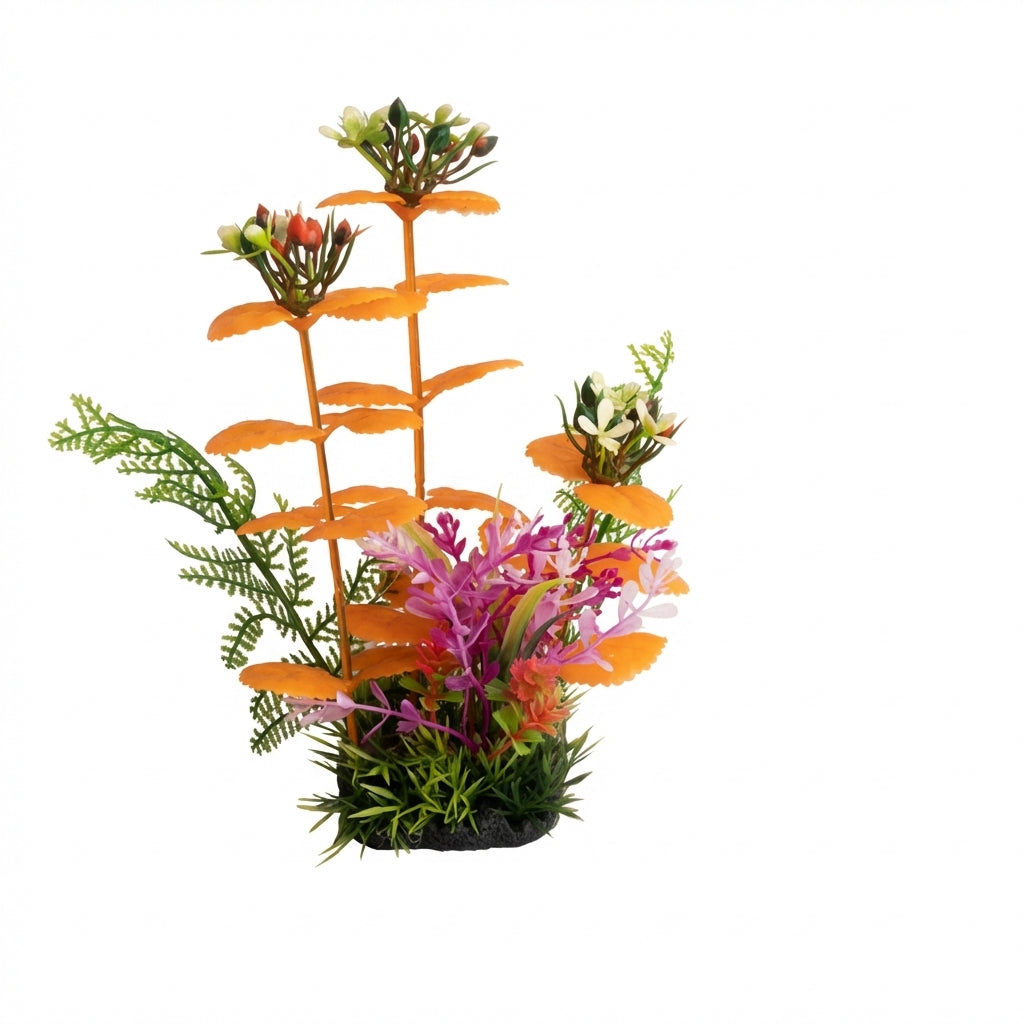 2062 Series Artificial Aquarium Plant Decoration – 20 cm / 7.9 in, 120 g Resin Base