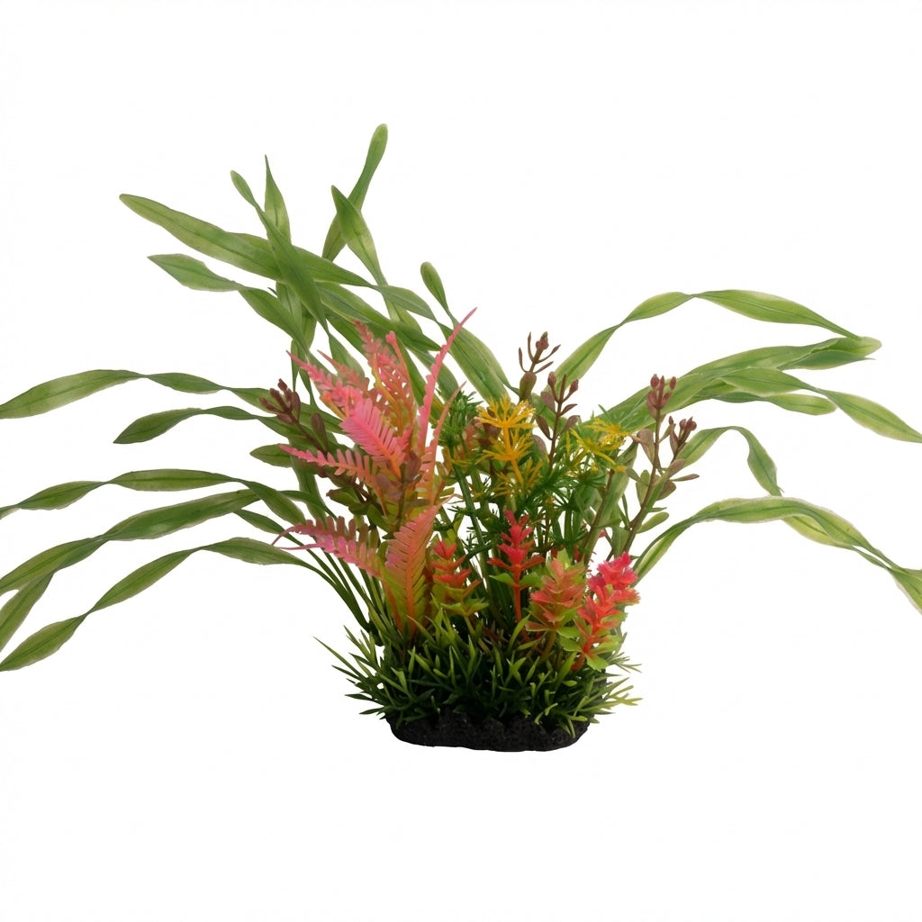 20633 Series Artificial Aquarium Plant Decoration – 20 cm / 7.9 in, 120 g Resin Base