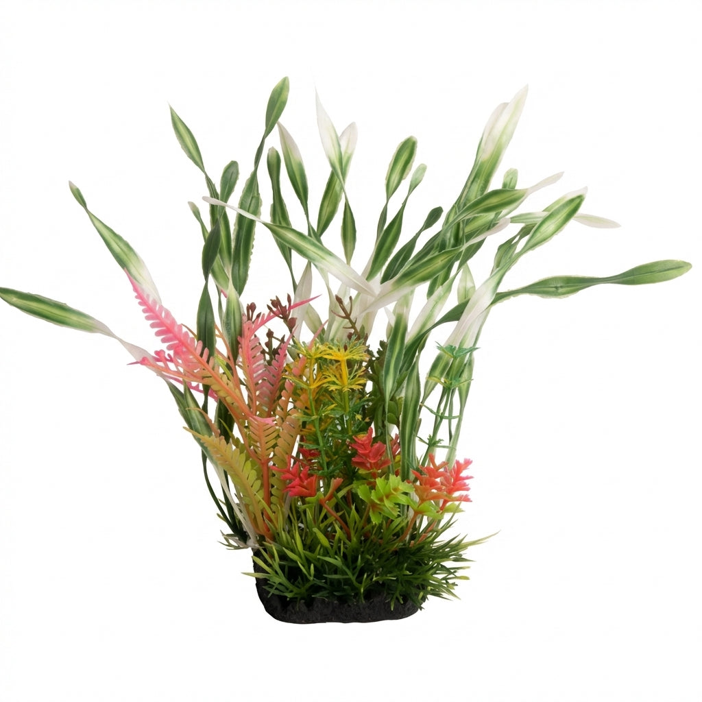 20633 Series Artificial Aquarium Plant Decoration – 20 cm / 7.9 in, 120 g Resin Base