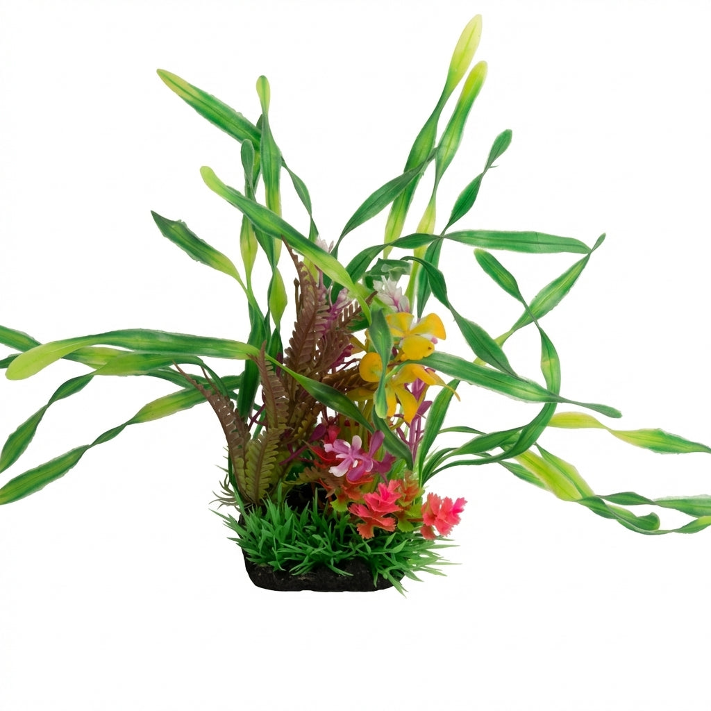 20633 Series Artificial Aquarium Plant Decoration – 20 cm / 7.9 in, 120 g Resin Base