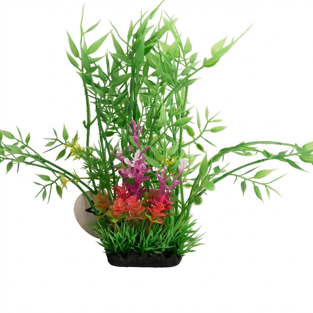22604 Series Artificial Aquarium Plant Decoration – 22 cm / 8.7 in, 120 g Resin Base