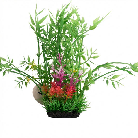 22604 Series Artificial Aquarium Plant Decoration – 22 cm / 8.7 in, 120 g Resin Base