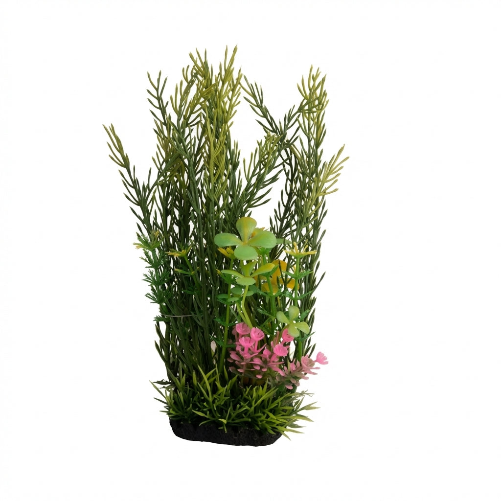 22609 Series Artificial Aquarium Plant Decoration – 22 cm / 8.7 in, 120 g Resin Base