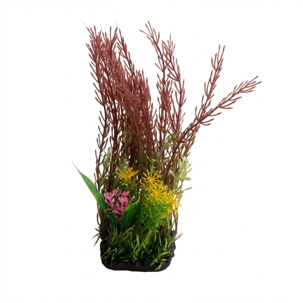 22609 Series Artificial Aquarium Plant Decoration – 22 cm / 8.7 in, 120 g Resin Base