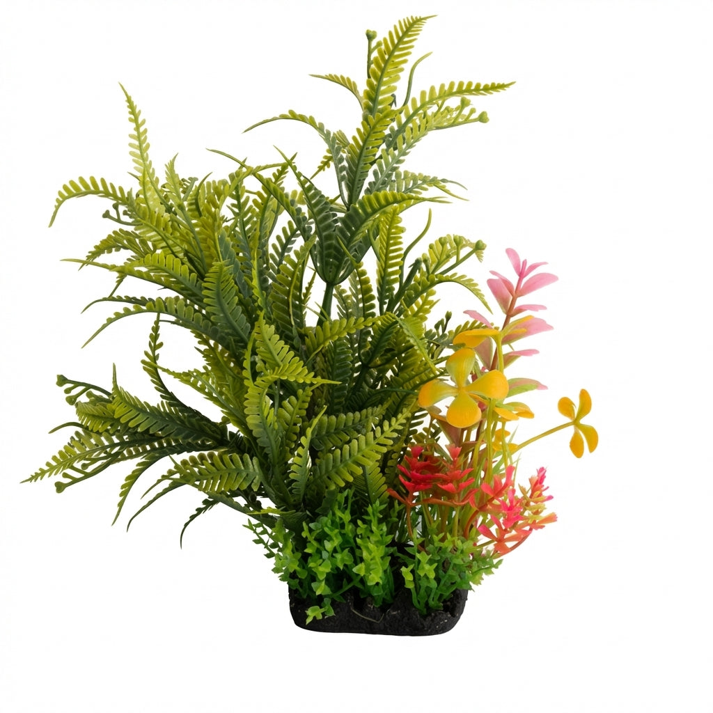 22614 Series Artificial Aquarium Plant Decoration – 22 cm / 8.7 in, 120 g Resin Base