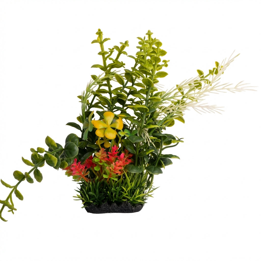 22615 Series Artificial Aquarium Plant Decoration – 22 cm / 8.7 in, 120 g Resin Base