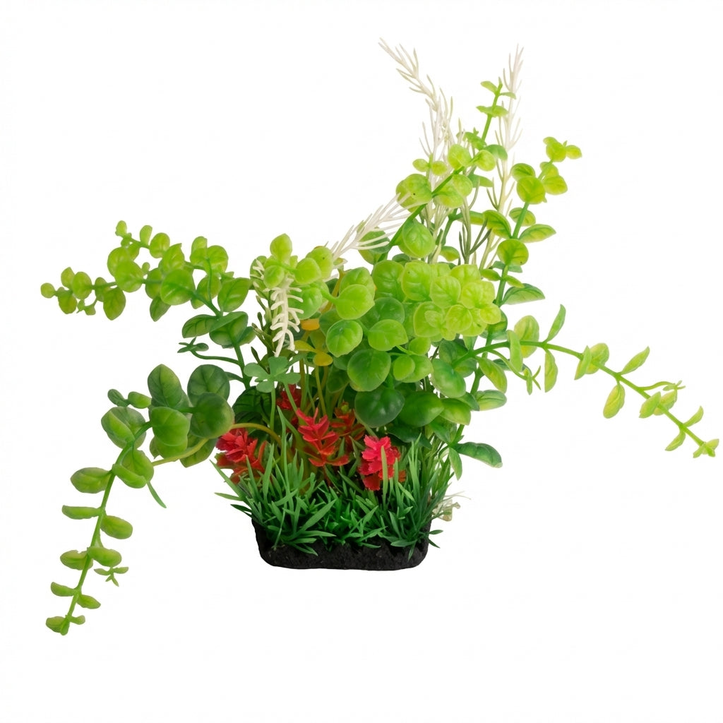 22615 Series Artificial Aquarium Plant Decoration – 22 cm / 8.7 in, 120 g Resin Base