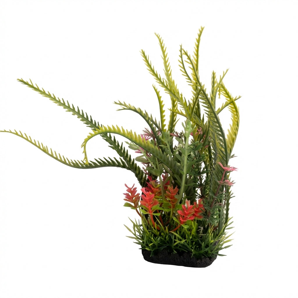 Tall Grass Series Artificial Aquarium Plant Decoration – 20–22 cm / 120 g Resin Base