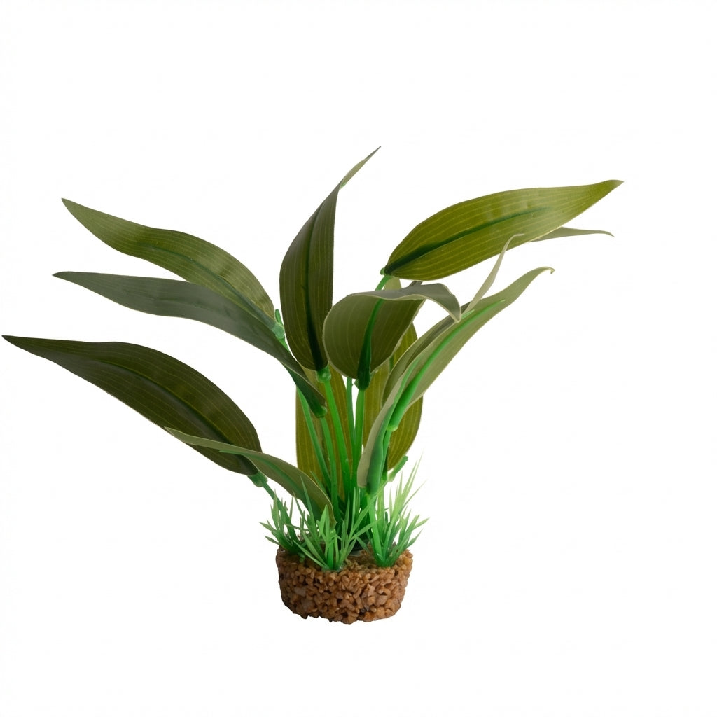 Artificial Aquarium Upright Broad Leaf Plant Ornament – 2608 Series