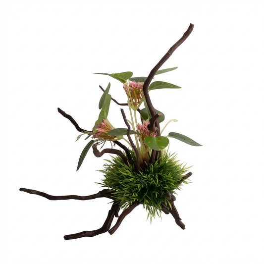 Artificial Aquarium Branch Plant Ornament with Resin Base – 282 Series