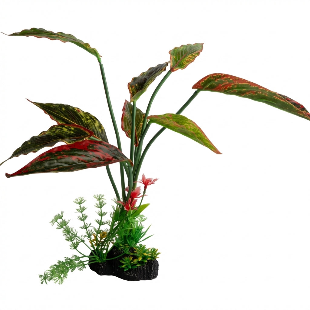 Artificial Aquarium Tall Leaf Plant Ornament – 300 Series