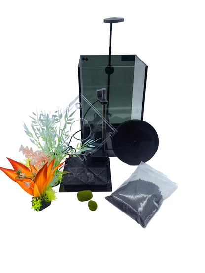 2.85 Gallon Rotating Glass Aquarium Kit with LED Light