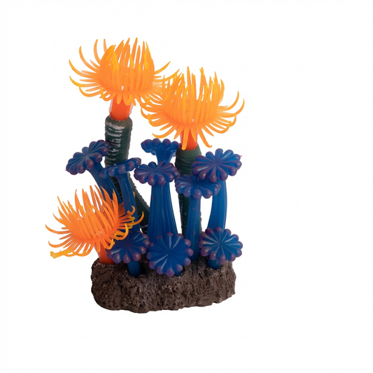 TPR Coral Aquarium Ornament with Stone Base – 5501 Series