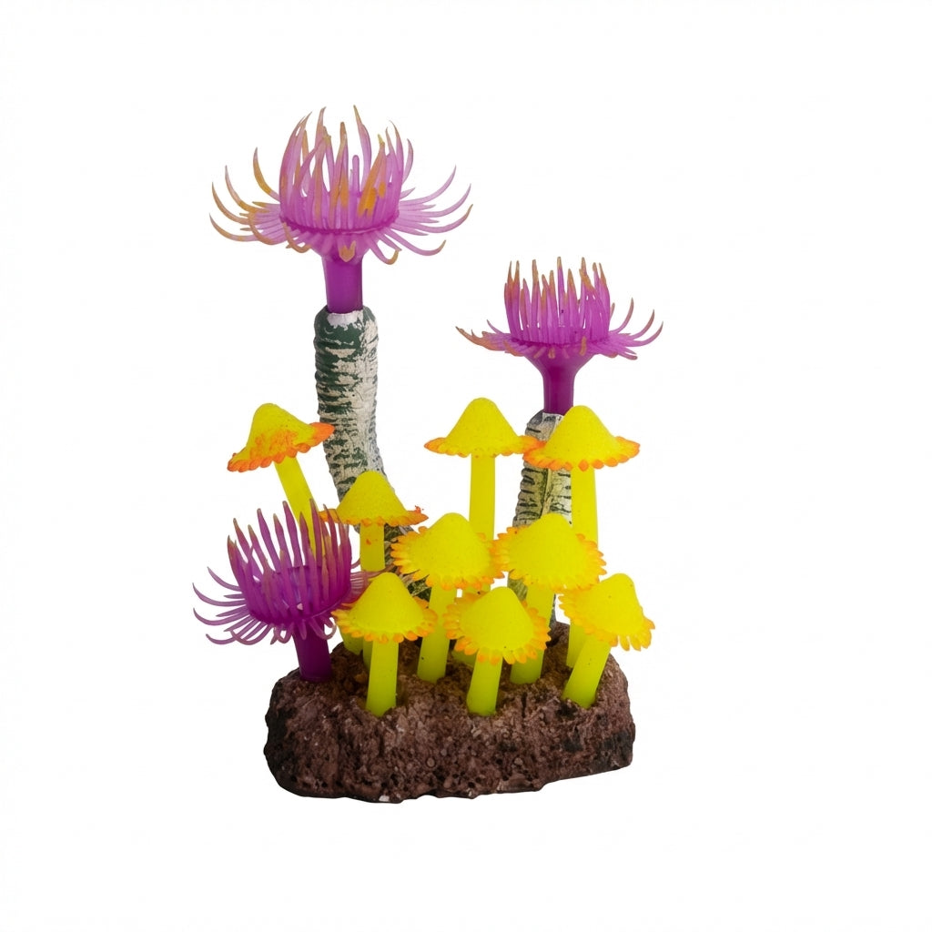 TPR Coral Aquarium Ornament with Stone Base – 5501 Series