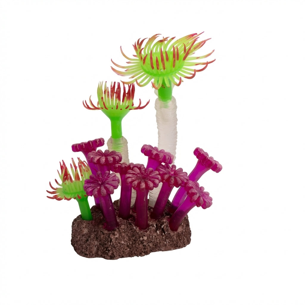 TPR Coral Aquarium Ornament with Stone Base – 5501 Series
