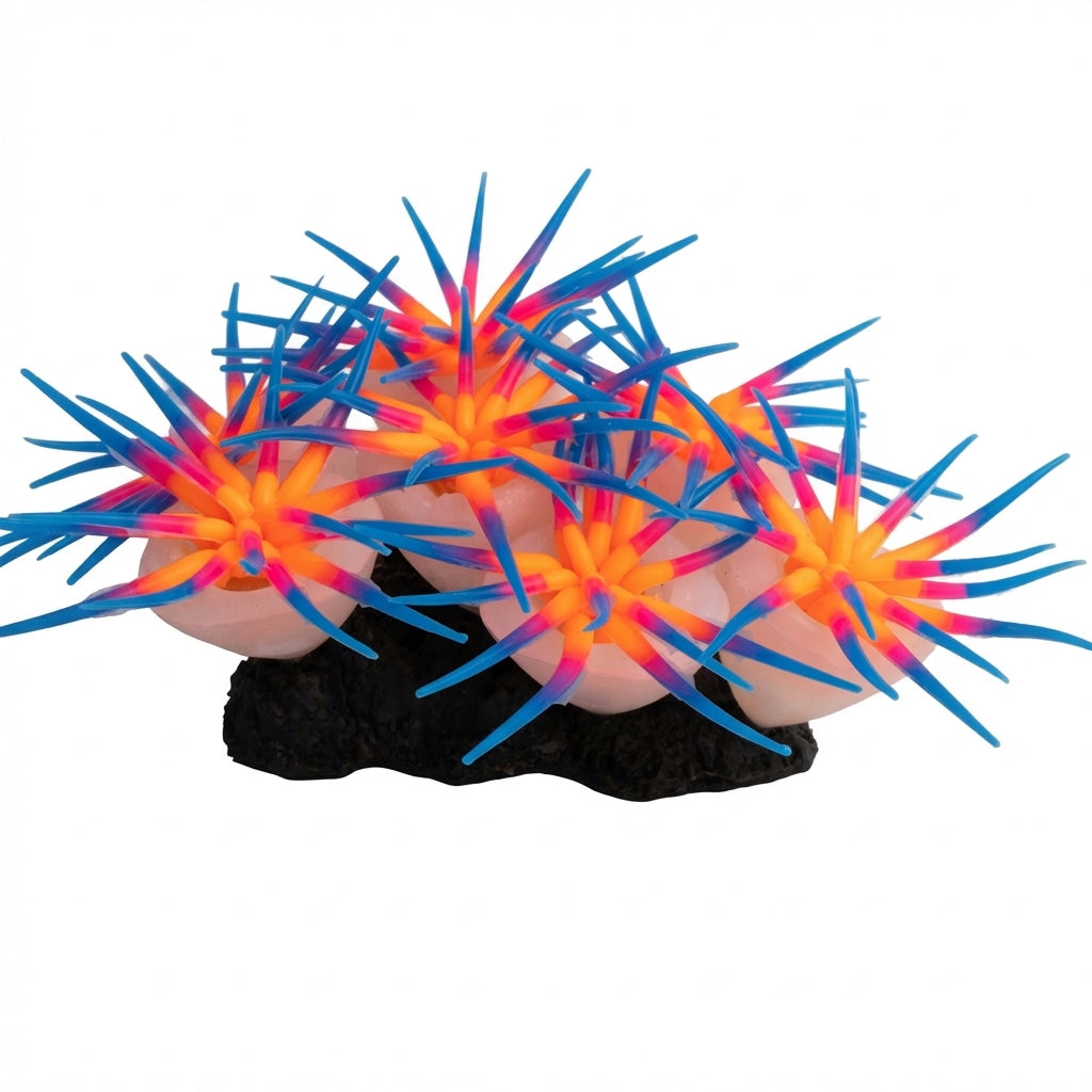Silicone Sea Anemone Aquarium Ornament with TPR Base