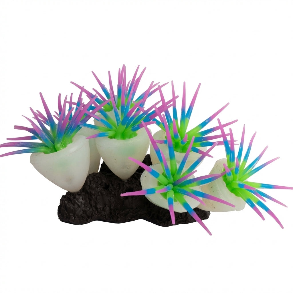 Silicone Sea Anemone Aquarium Ornament with TPR Base