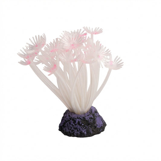 TPR Lotus Flower & Leaf Aquarium Ornament with Resin Base – 8416 Series