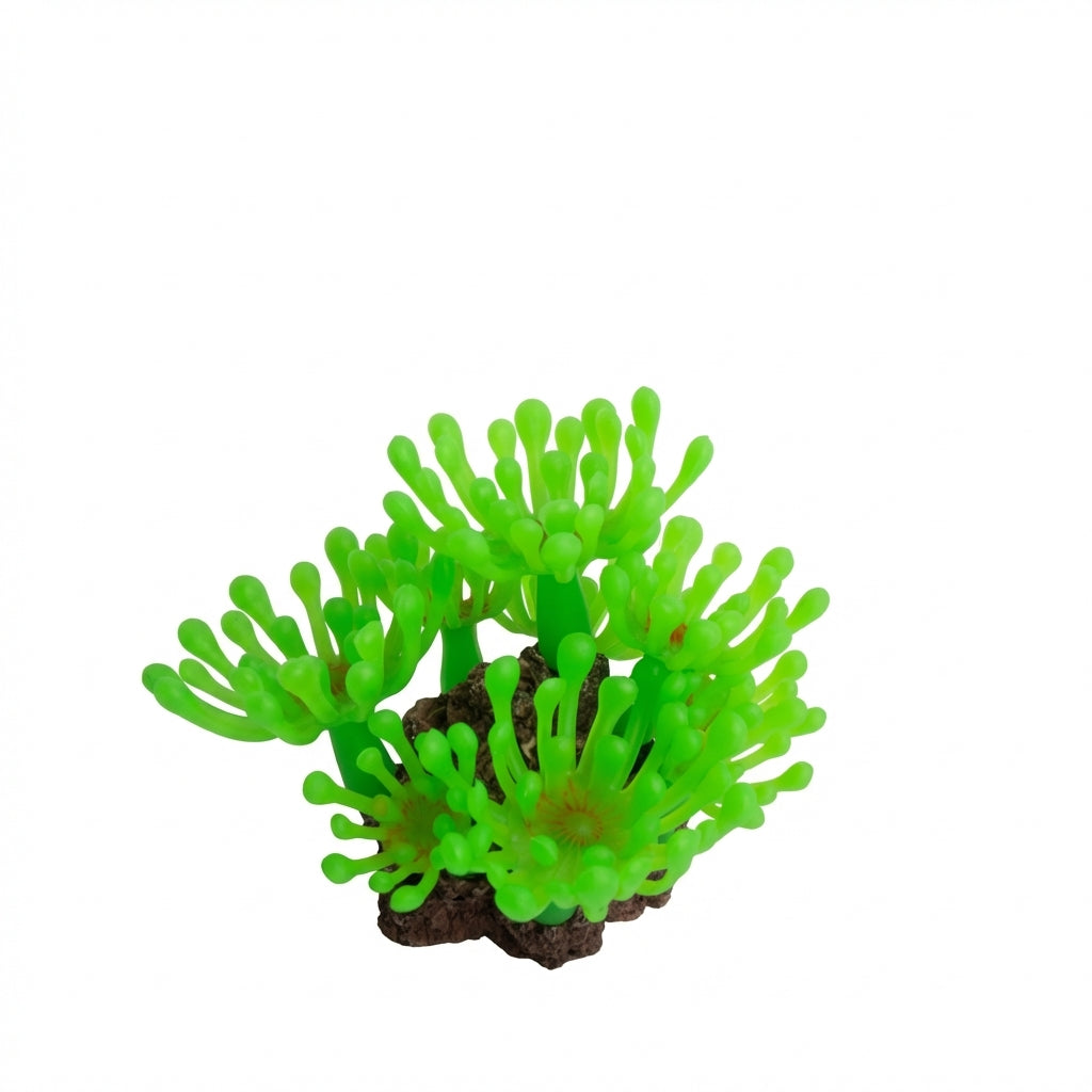 TPR Sea Anemone Aquarium Ornament with Stone Base – 861 Series