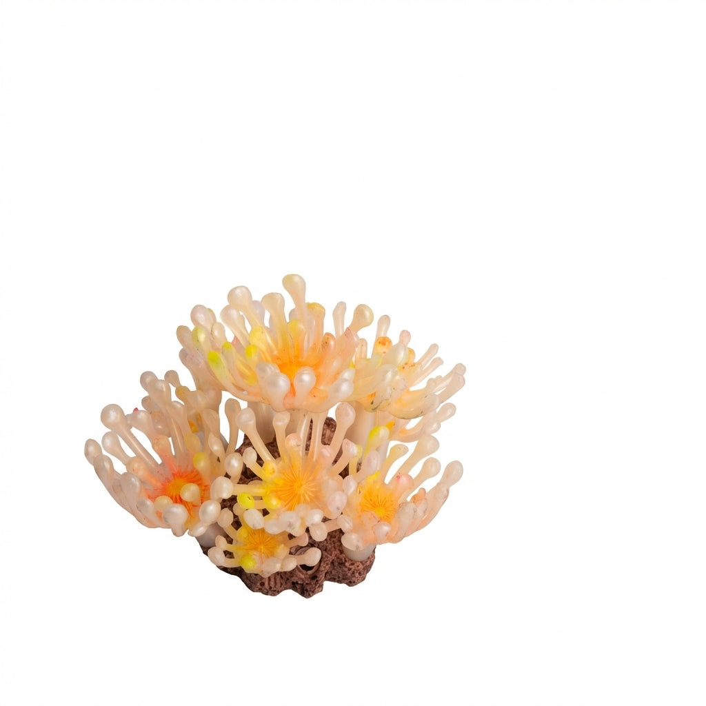 TPR Sea Anemone Aquarium Ornament with Stone Base – 861 Series