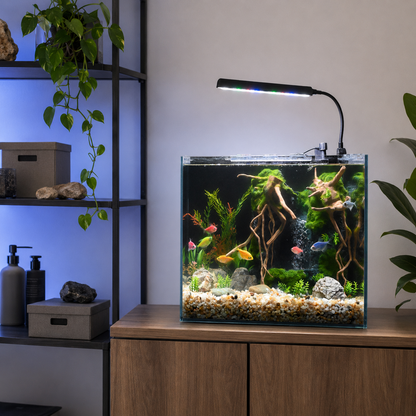 5.75 Gallon Glass Aquarium Kit with Flowing Sand Waterfall