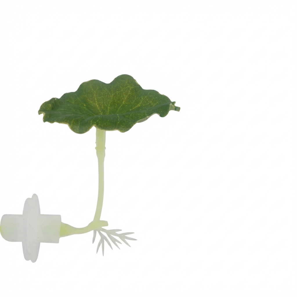 Artificial Lotus Leaf Aquarium Decoration with Suction Cup