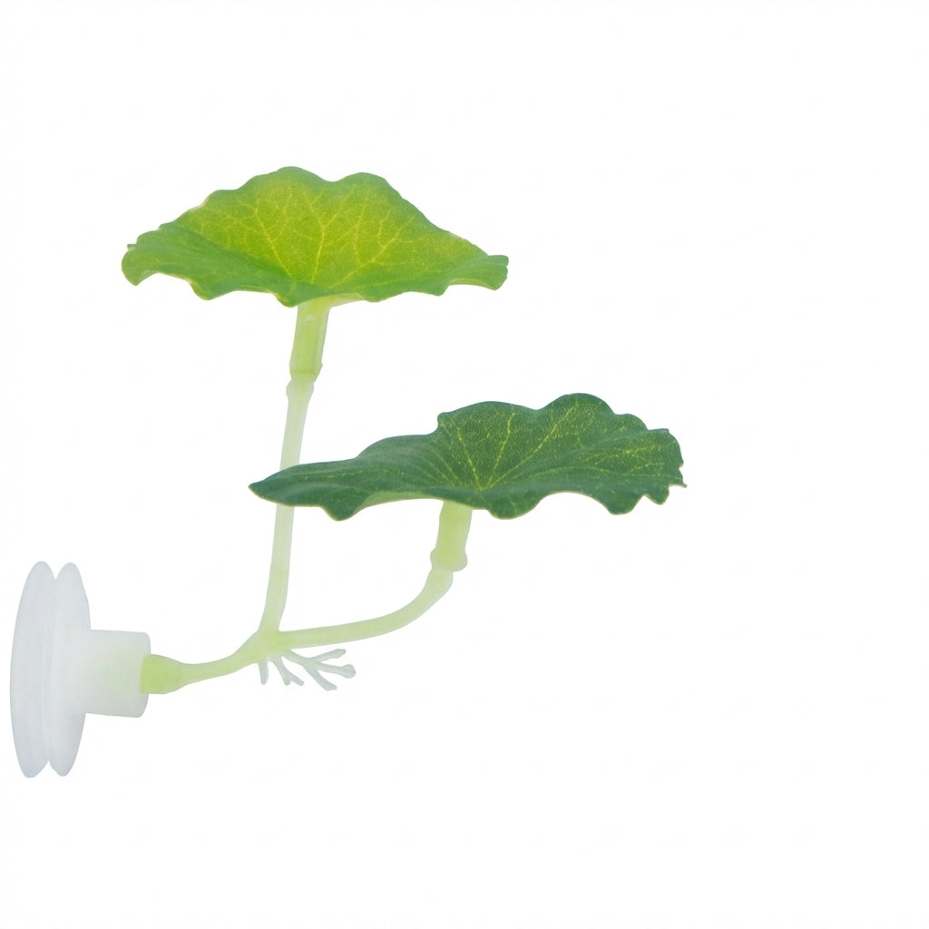 Artificial Lotus Leaf Aquarium Decoration with Suction Cup